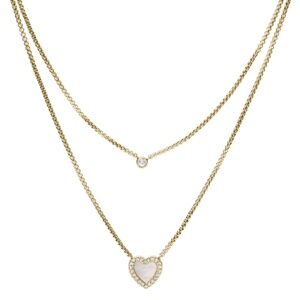 Fossil Gold Toned Layered Necklace NWOT